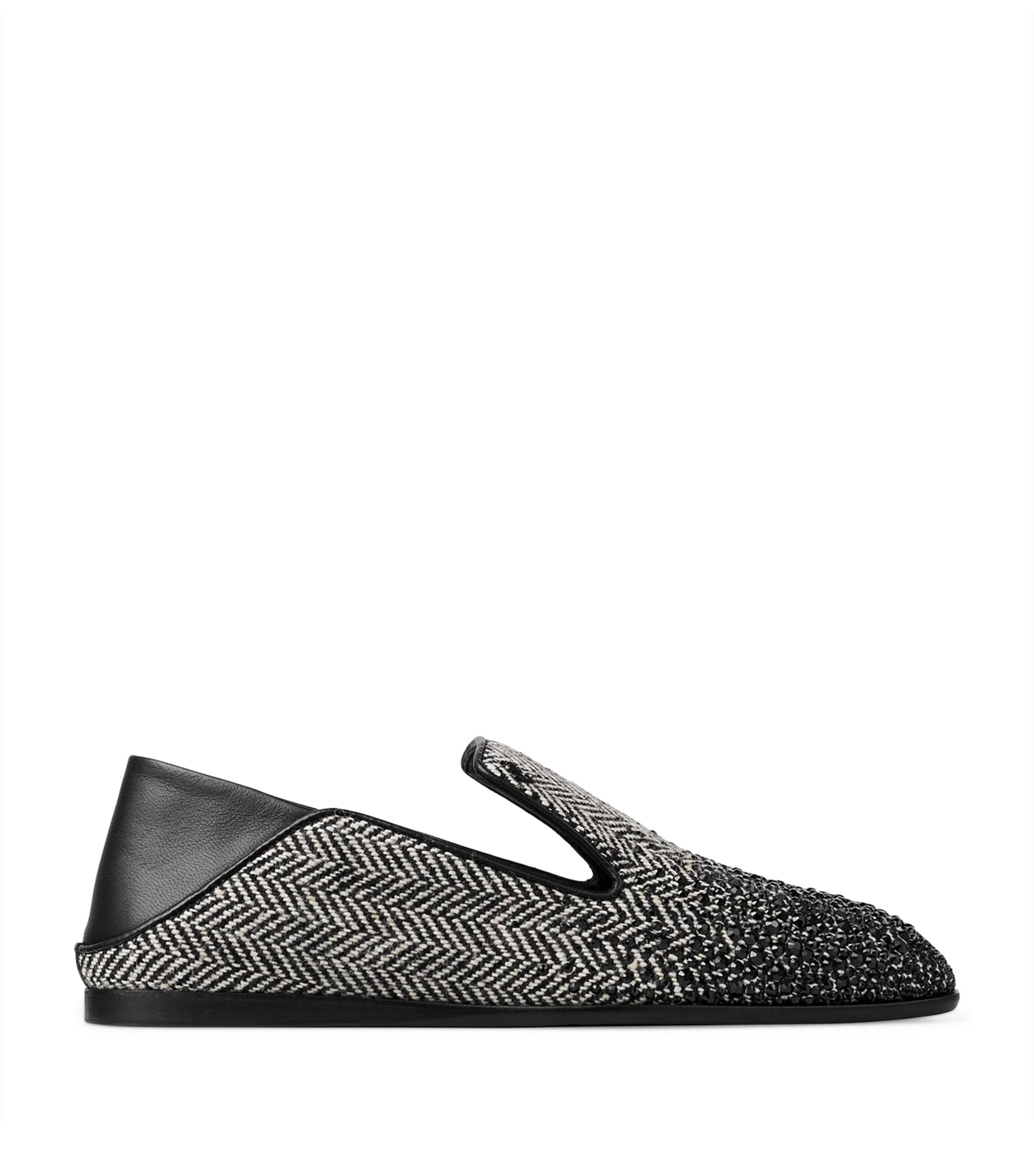 Jimmy Choo Eliot Crystal-Embellished Slippers Grey/black Mix