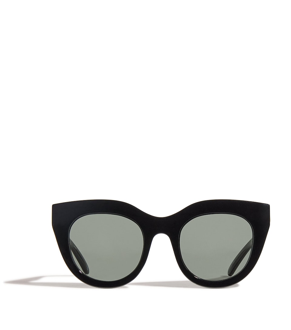 Le Specs Oversized Air Heart Sunglasses Black / Gold