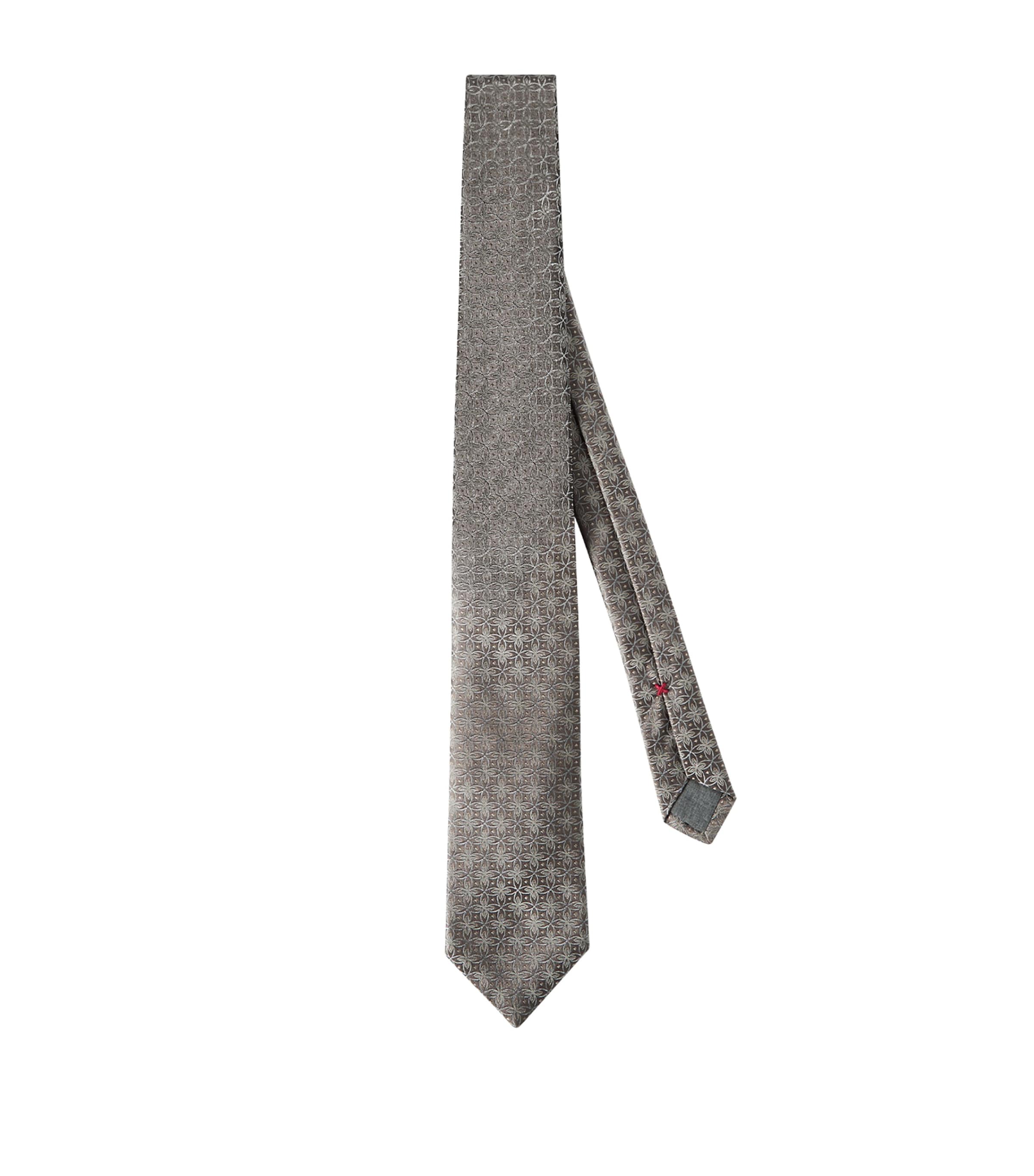 Brunello Cucinelli Silk Geometric Jacquard Tie