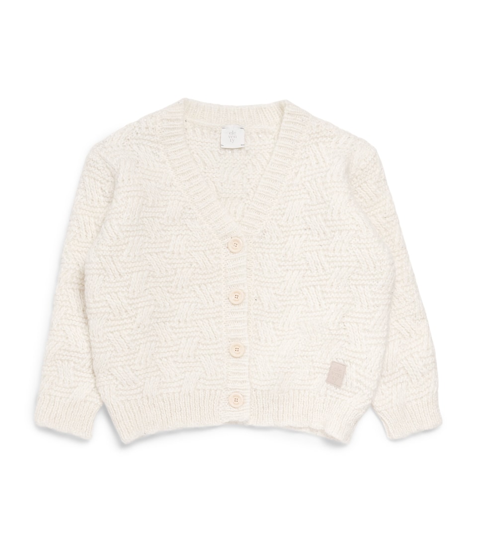 Eleventy Kids Sequinned Cardigan (4-16 Years) White
