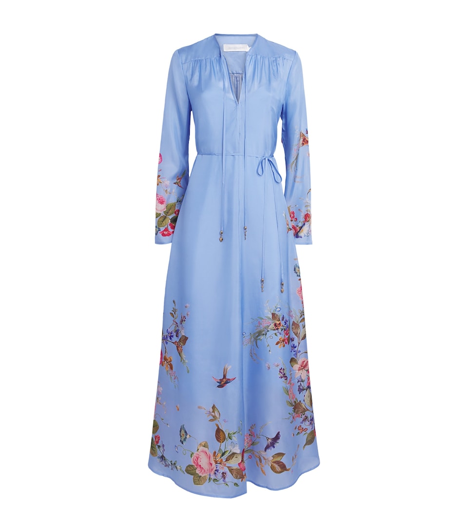 Silk Gathered Patience Midi Dress