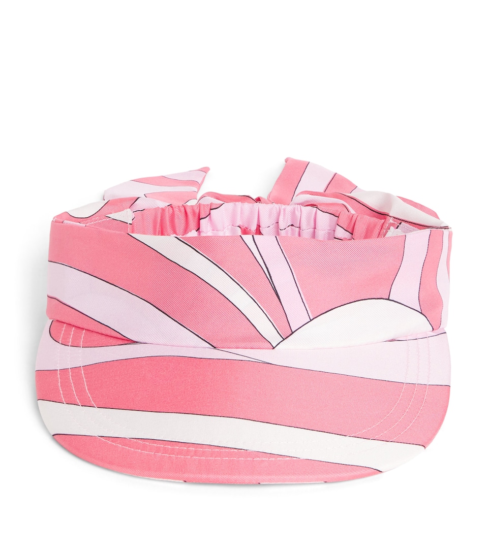 PUCCI Silk Printed Visor Cap Pink