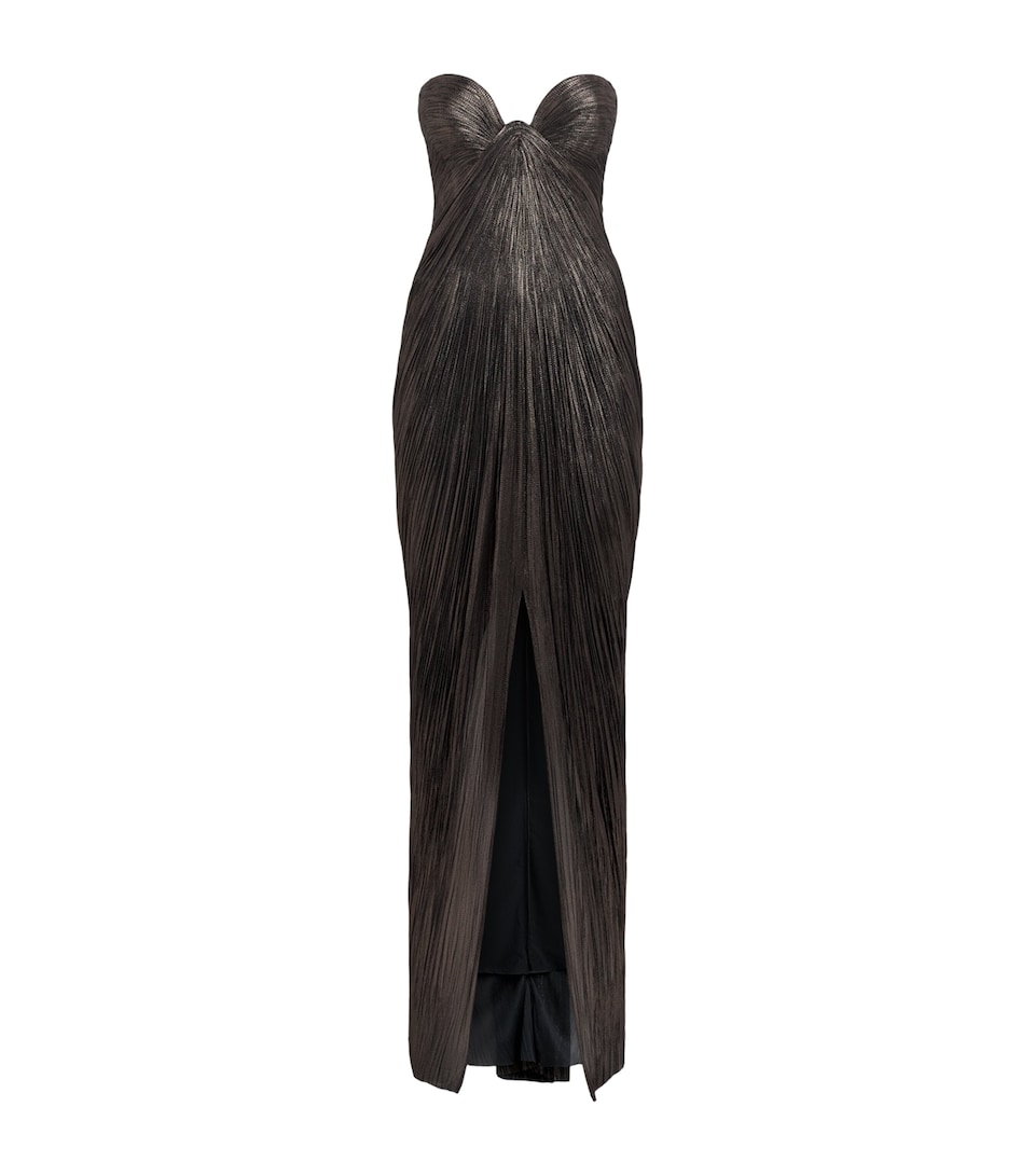 Maria Lucia Hohan Womens Silk Nadira Bustier Gown Incense