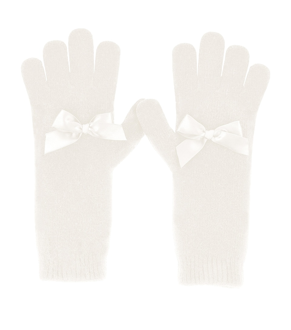 Bow Embellished Gloves