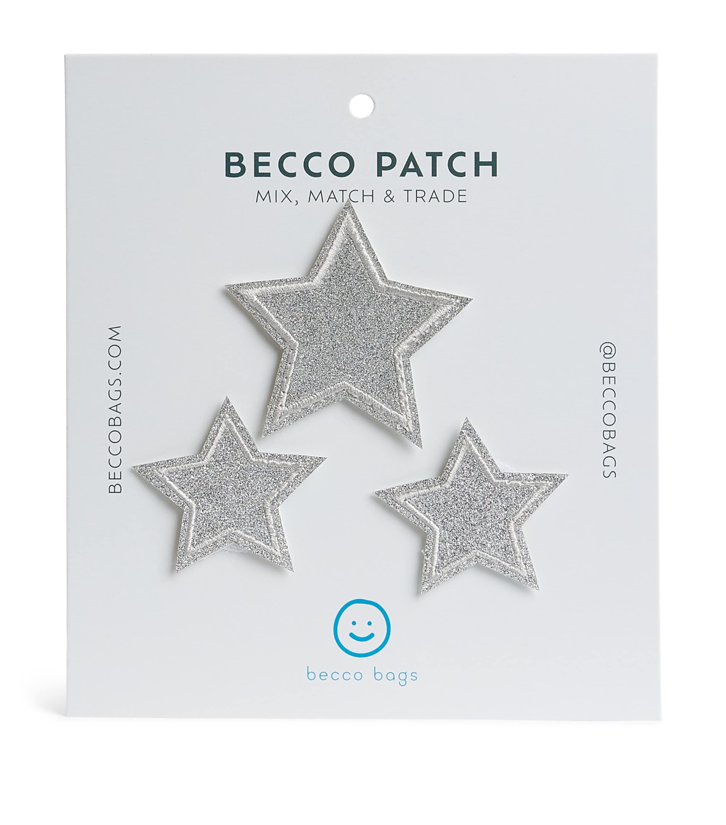 BECCO BAGS Silver Stars Patch Set