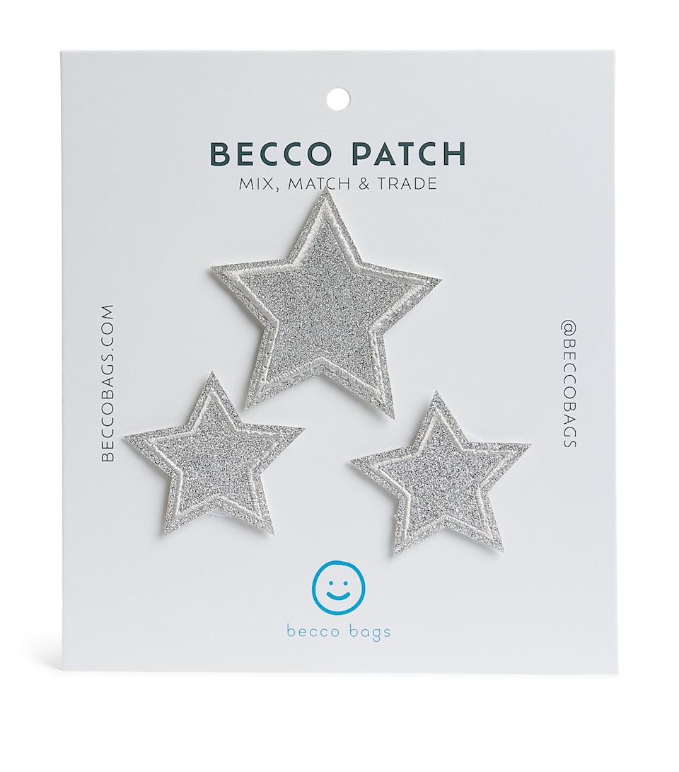 BECCO BAGS Silver Stars Patch Set