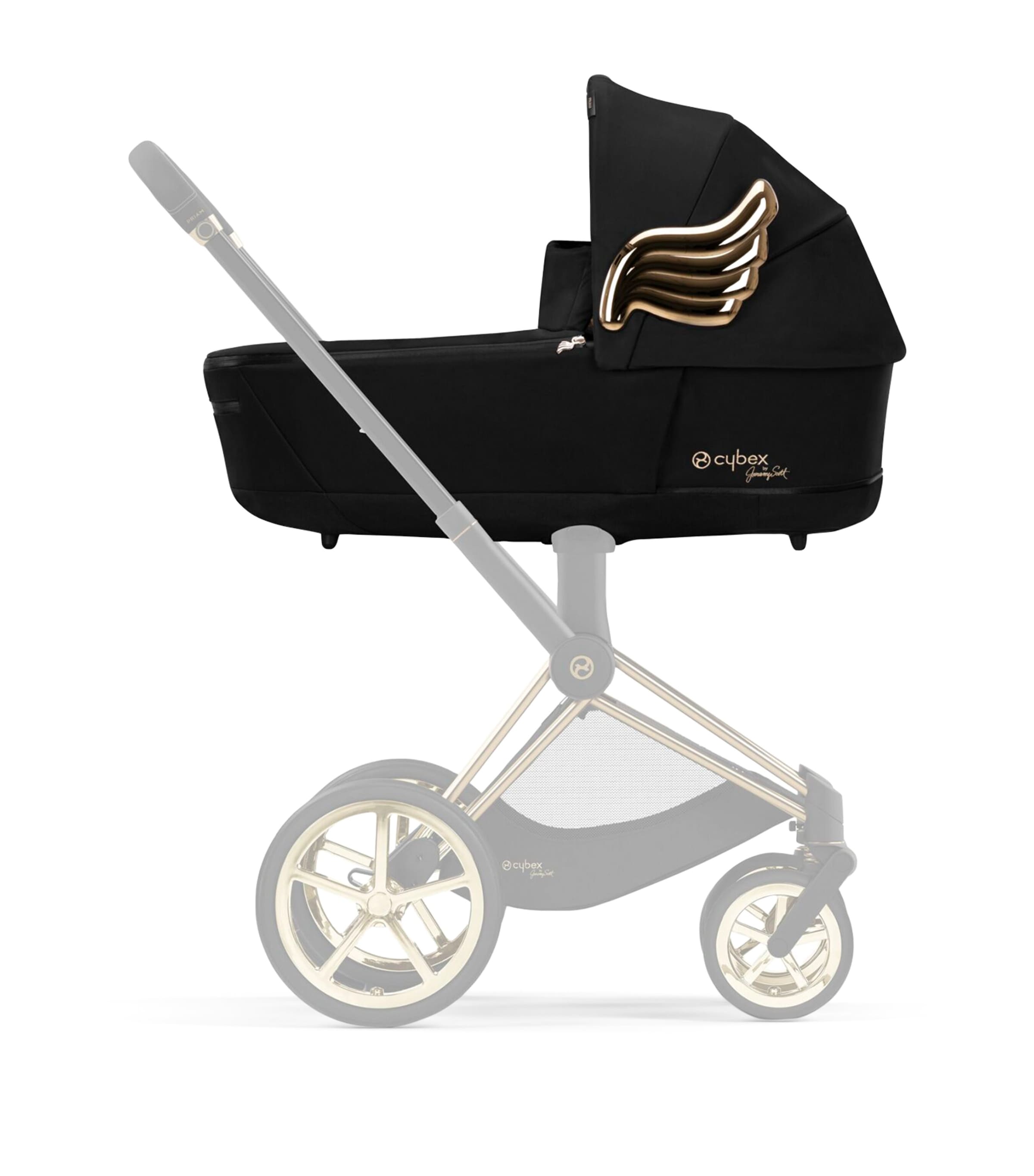 Cybex x Jeremy Scott Wings Priam Lux Carrycot Black