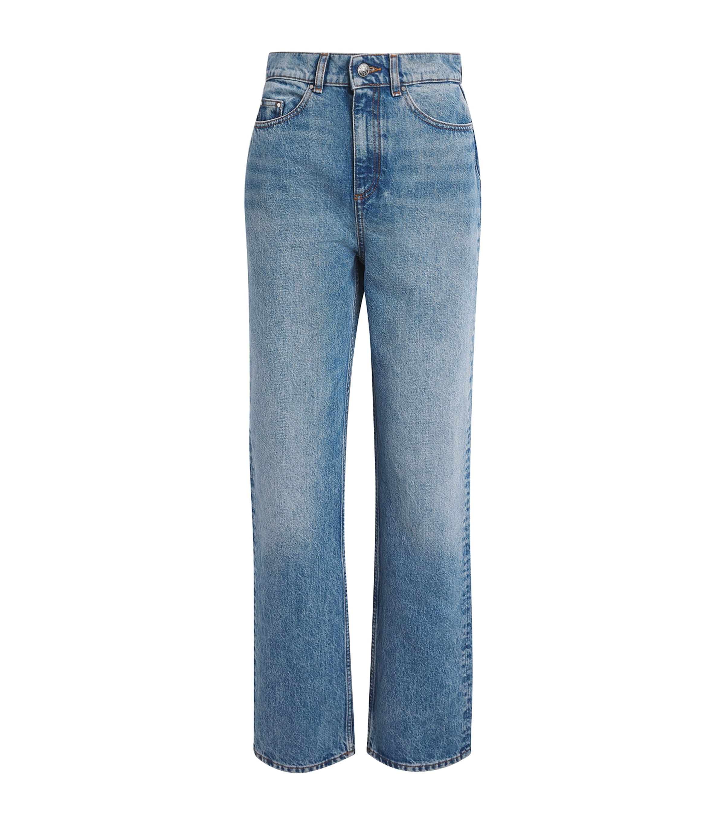 Claudie Pierlot Womens Washed Straight Jeans Blue Denim