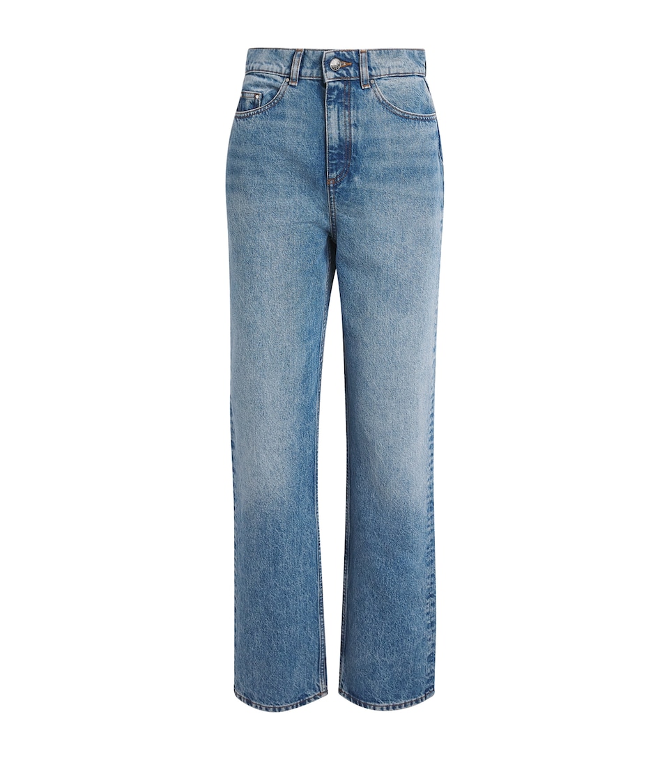 Claudie Pierlot Womens Washed Straight Jeans Blue Denim
