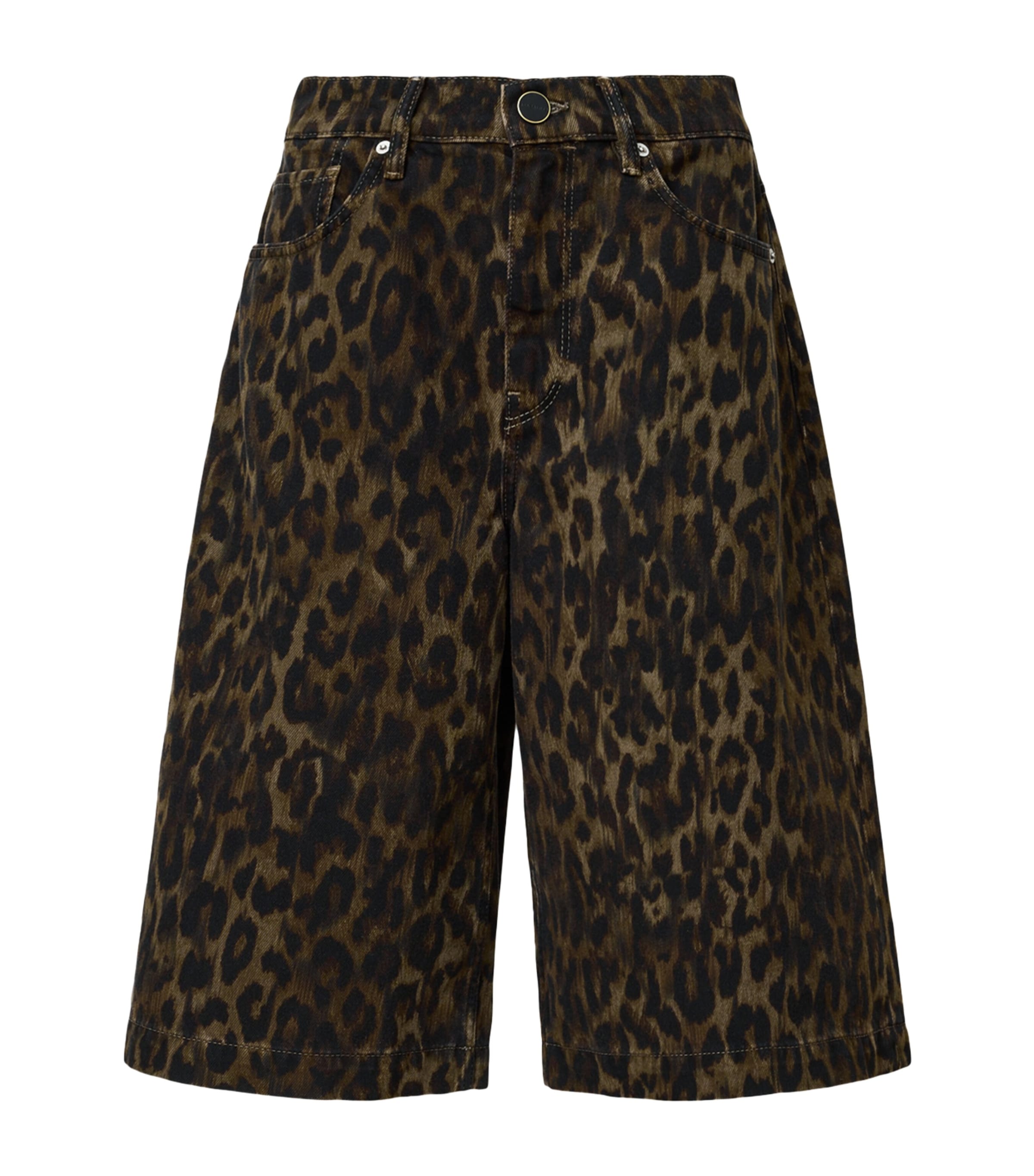 Dolce & Gabbana Stretch-Silk Leopard Print Shorts | Harrods UK