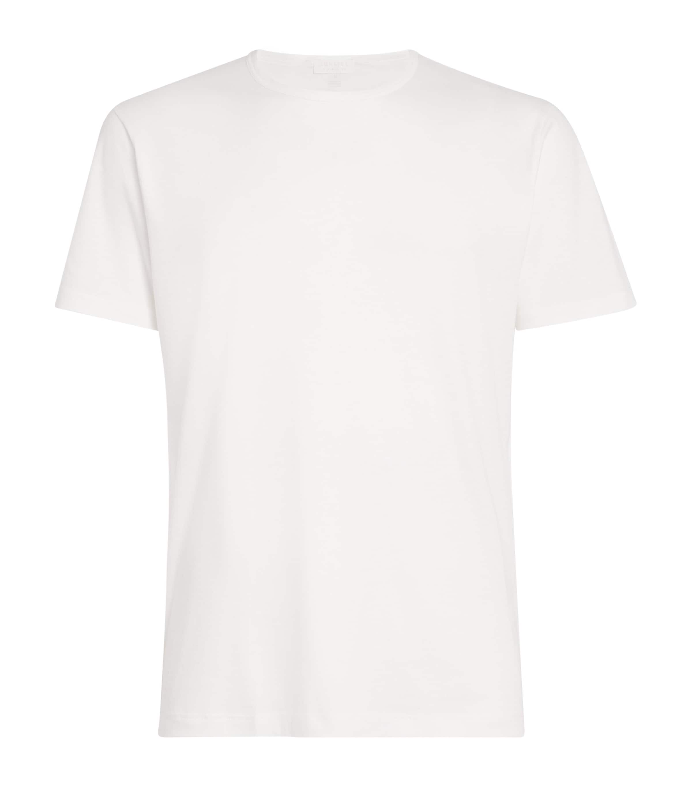 Sunspel Mens Cotton Sea Island T-Shirt Whaa White
