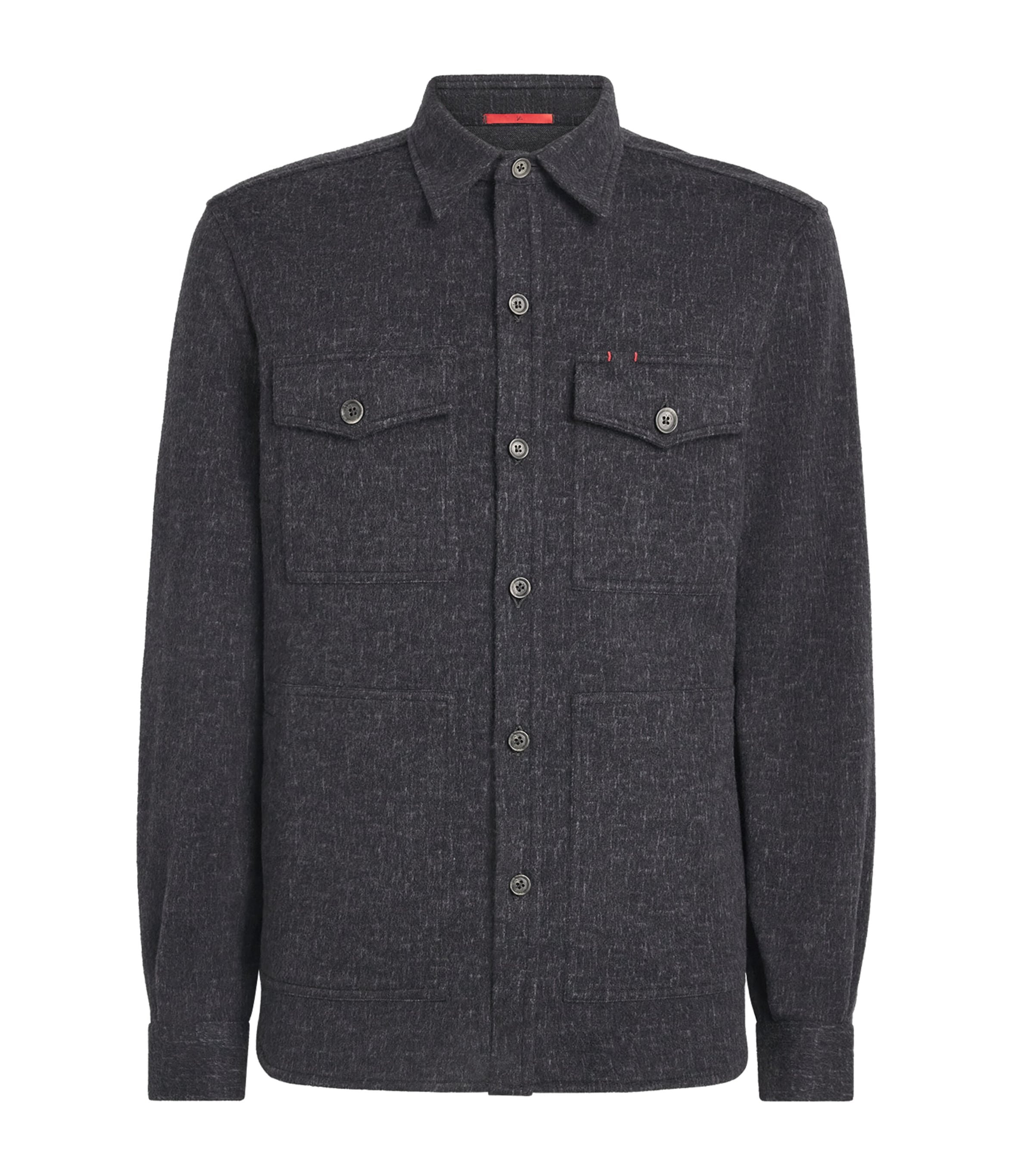 Isaia Mens Wool Overshirt
