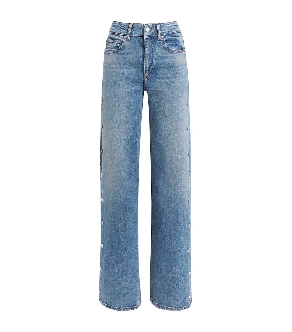 PAIGE Womens Sasha Side Snap Jeans Cruising