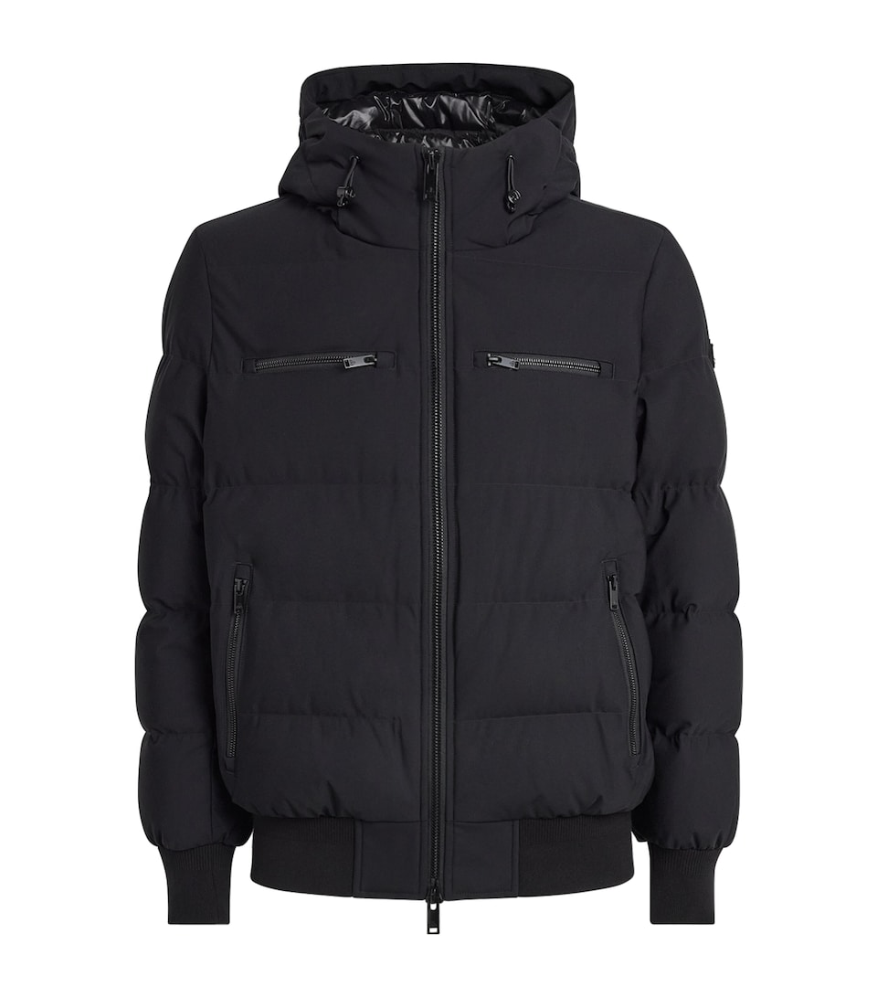 Moose Knuckles Mens Down Soho Bomber Jacket Black