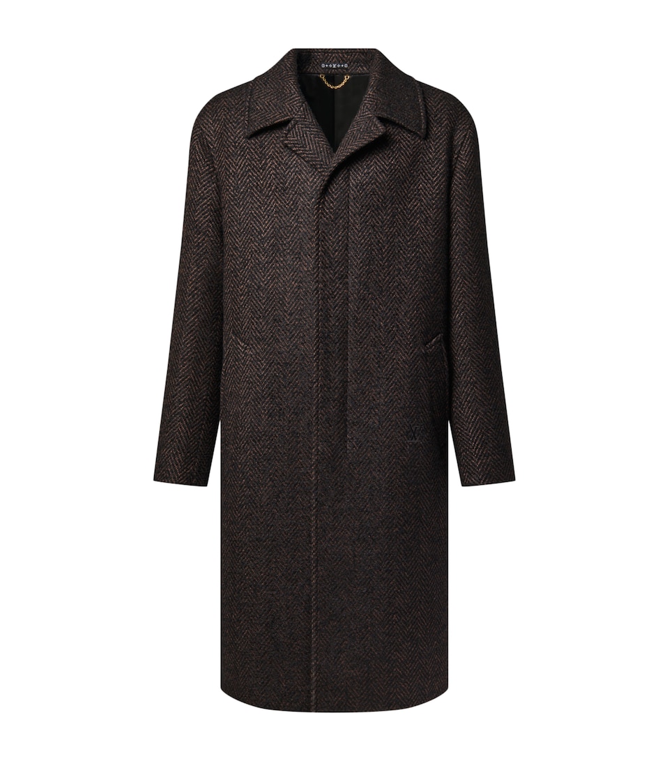 Wool-Blend Tweed Relaxed Coat