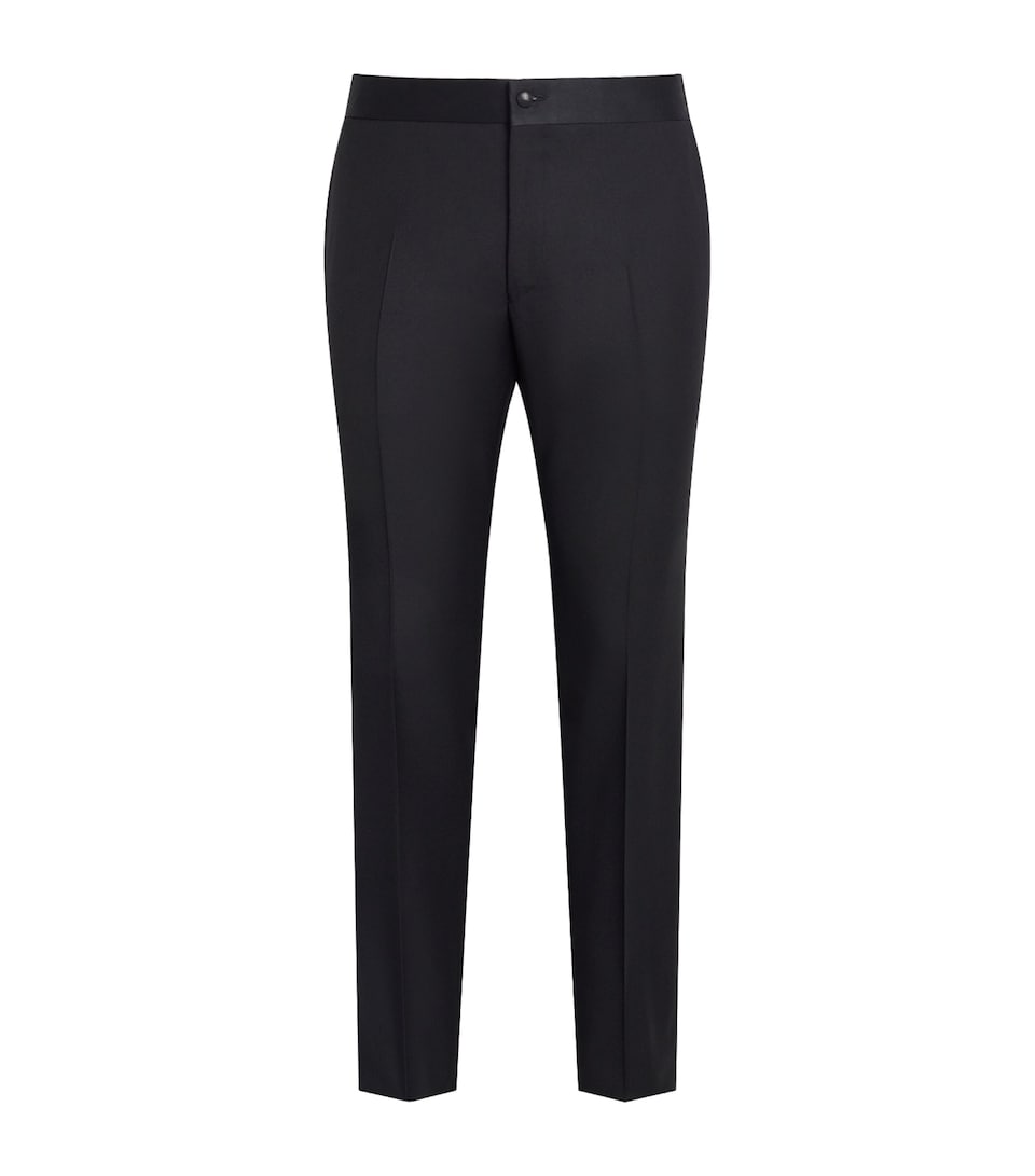 Canali Mens Wool Tuxedo Trousers