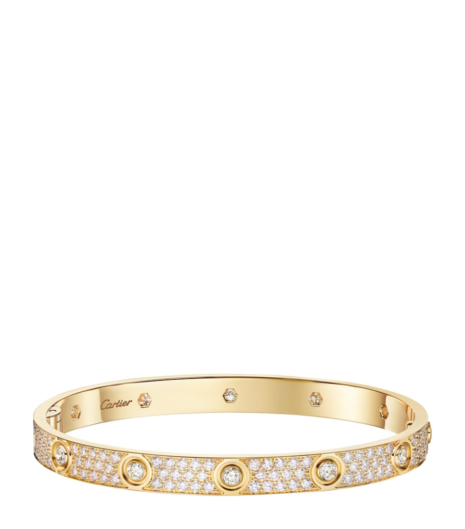 LOVE Yellow Gold and Diamond Bracelet