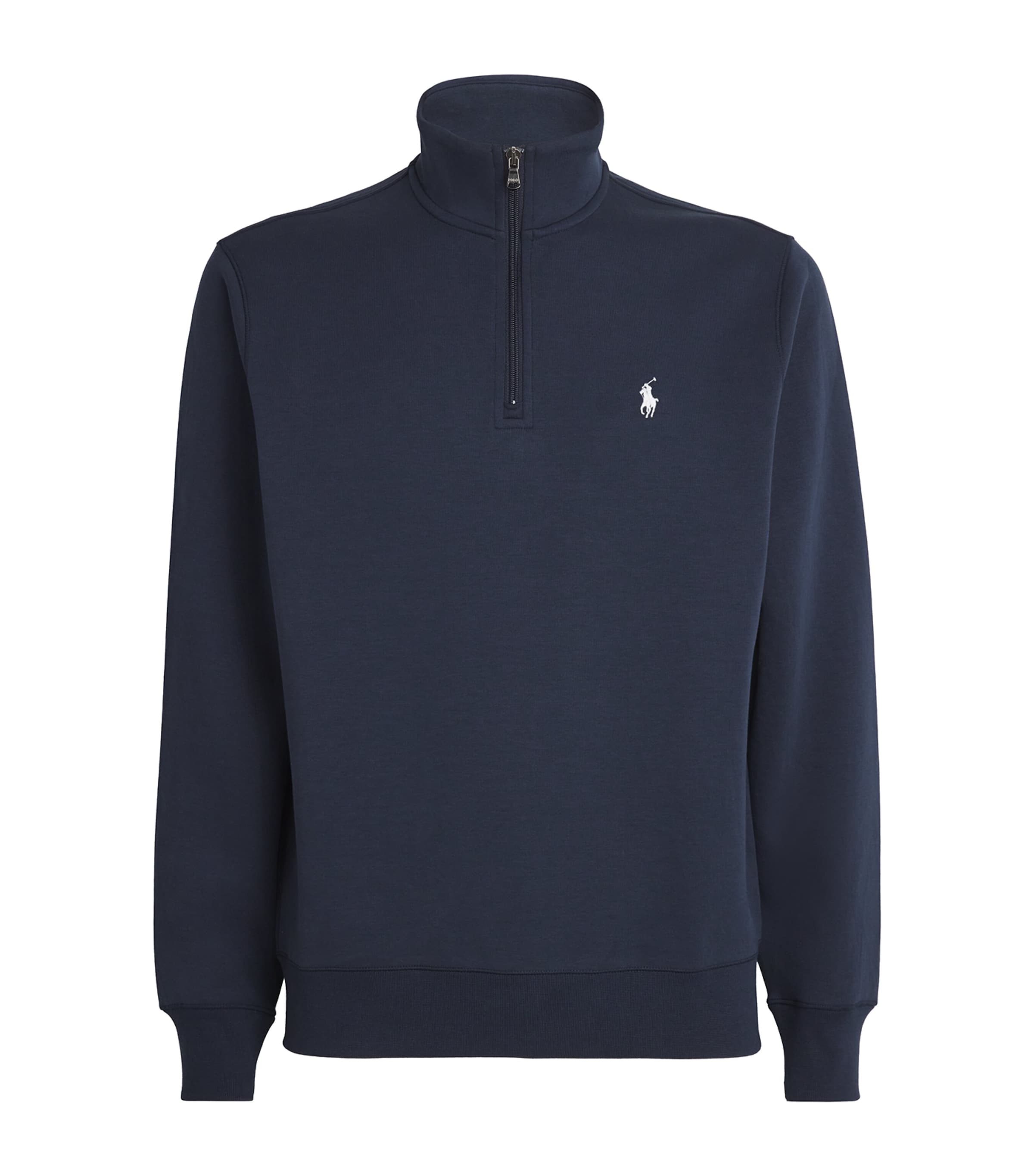 Cotton-Blend Quarter-Zip Sweatshirt