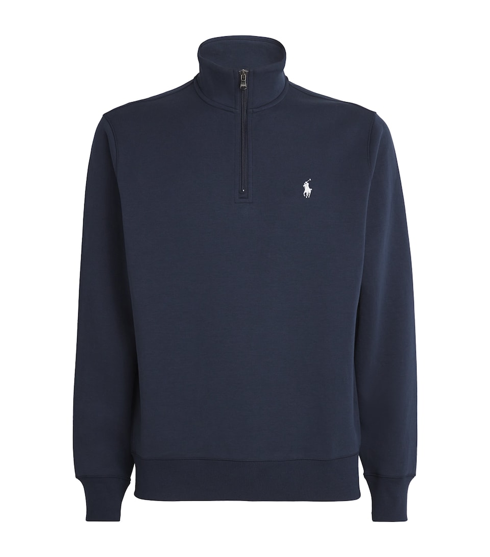 Cotton-Blend Quarter-Zip Sweatshirt