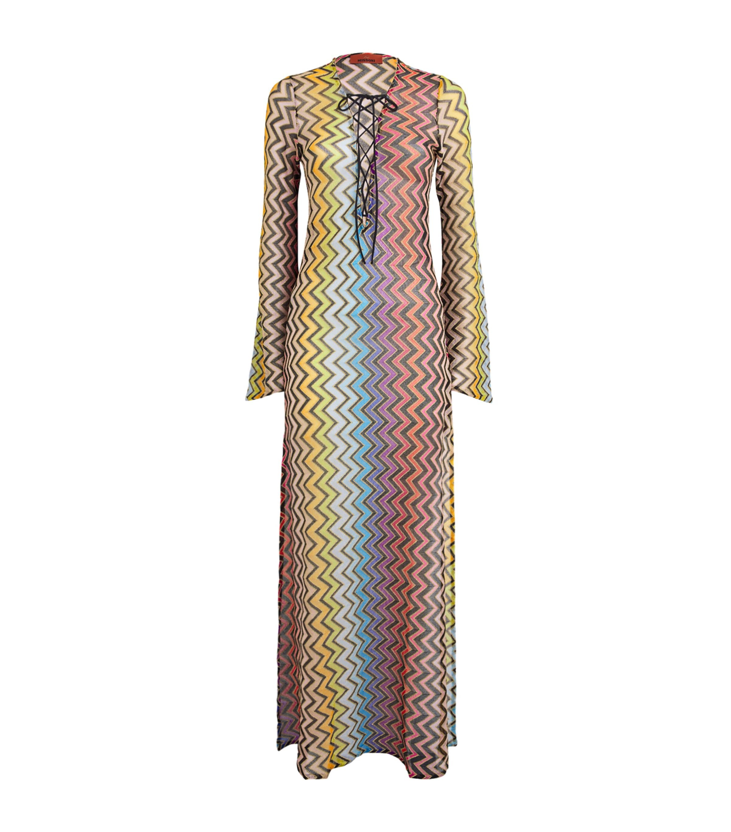 【Missoni Mare】ジャカードワンショルダー maxiドレス MISSONI Mare one-shoulder striped ribbed-knit maxi dress