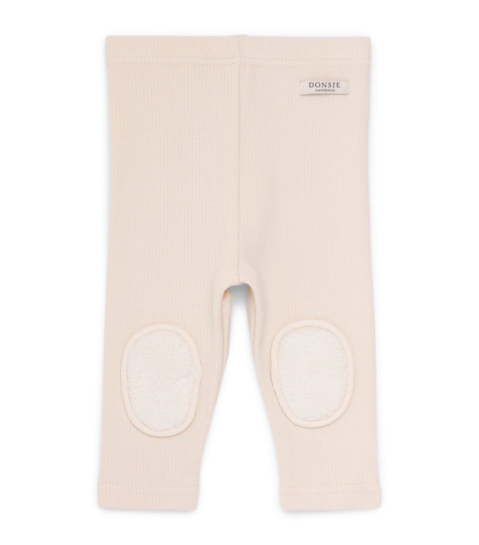 Donsje Stretch-Cotton Patch-Detail Keene Leggings (0 Months-4 Years) Macaroon