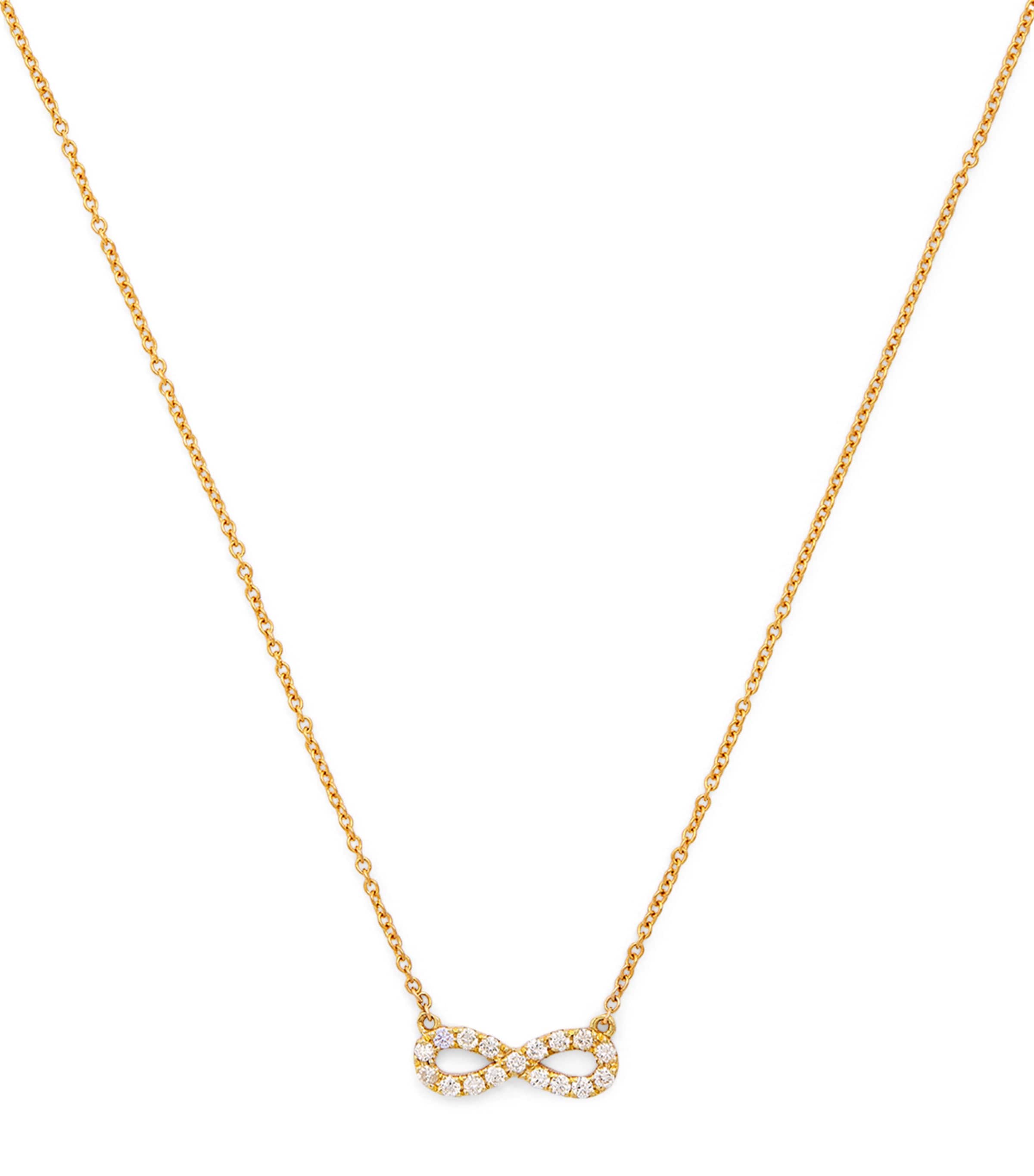 Yellow Gold and Diamond Infinity Necklace