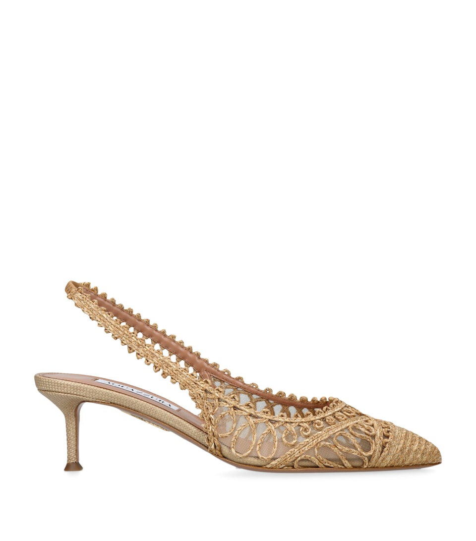 Raffia Kahlo Slingback Pumps 50
