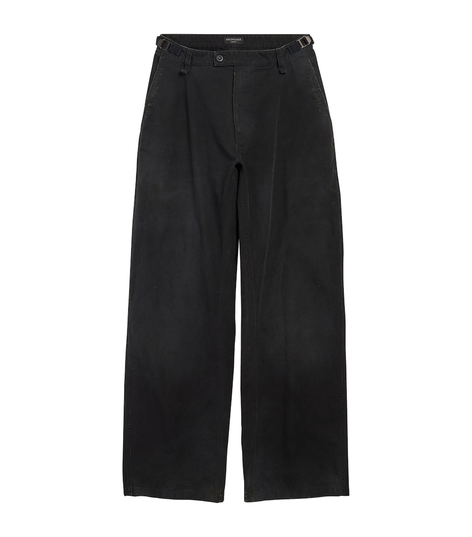 Cotton Wide-Leg Trousers