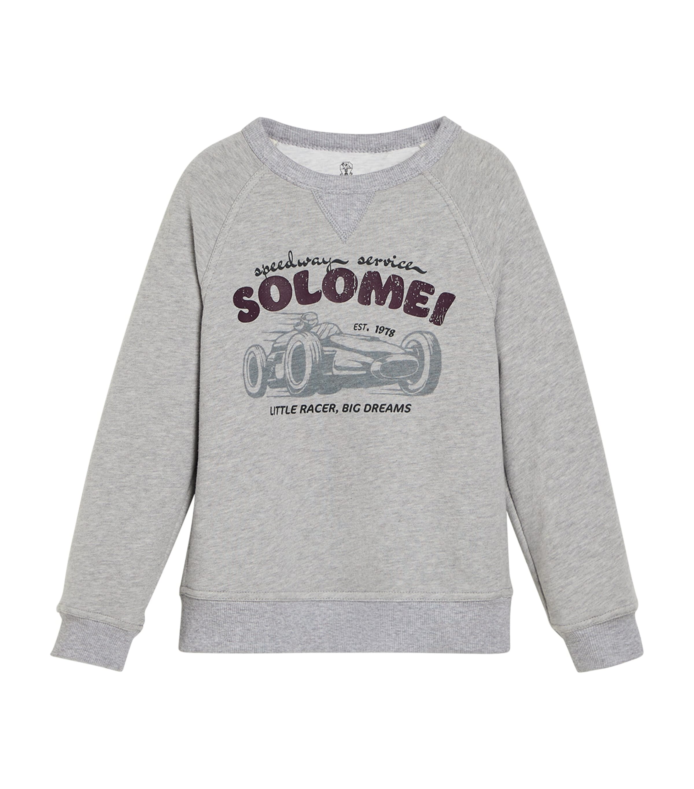 Brunello Cucinelli Kids Cotton Racing Car Print Sweatshirt (4-6 Years)