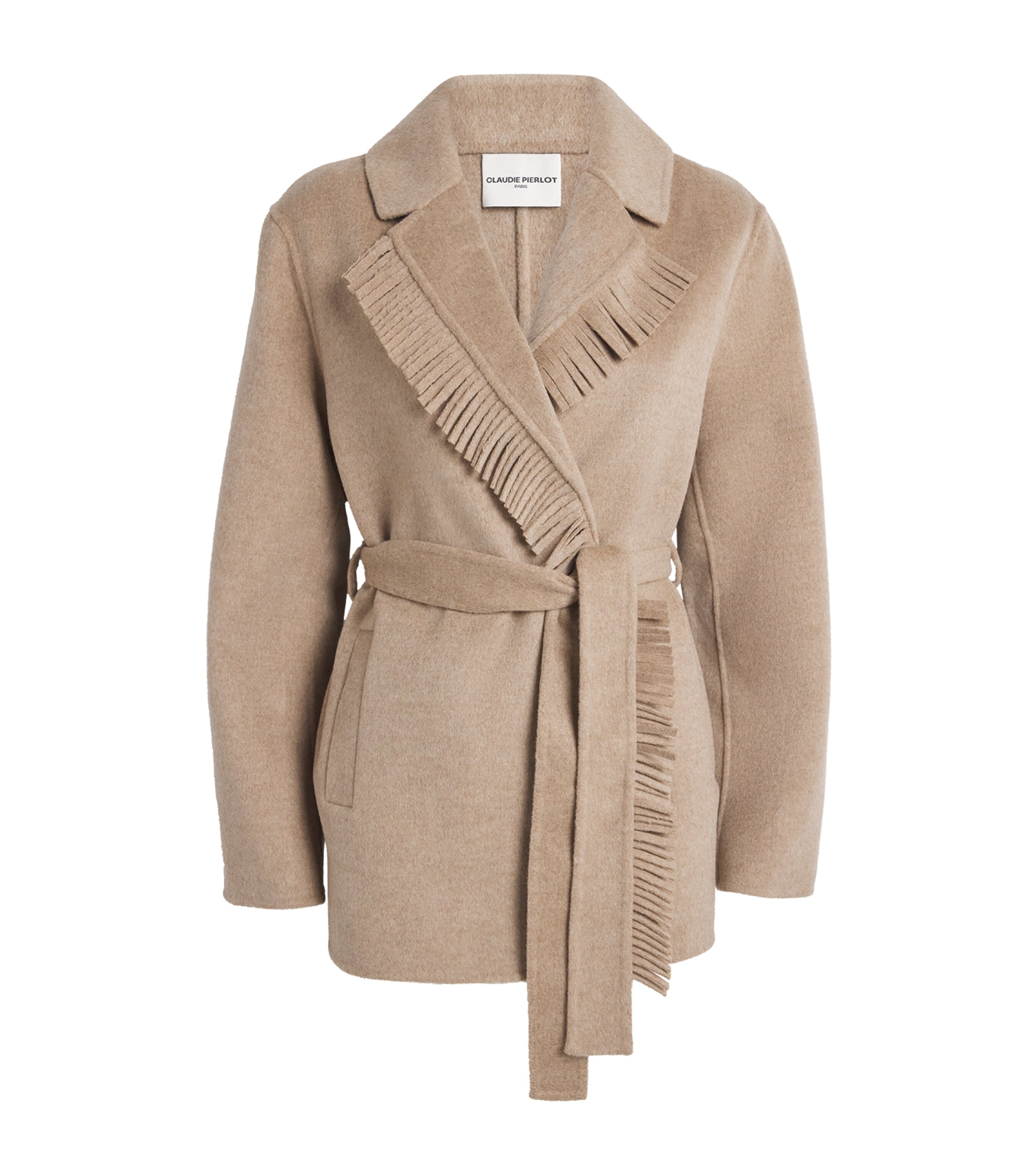 Wool-Blend Fringe Jacket