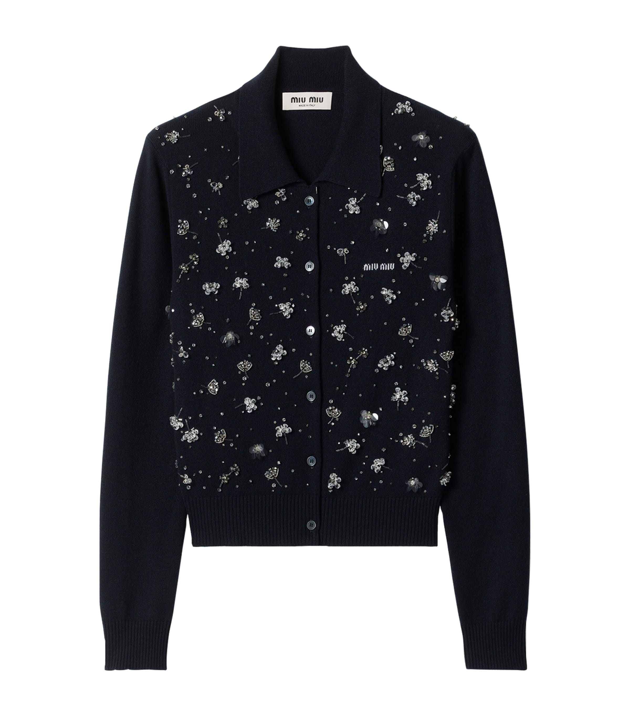 Cashmere Embroidered Cardigan