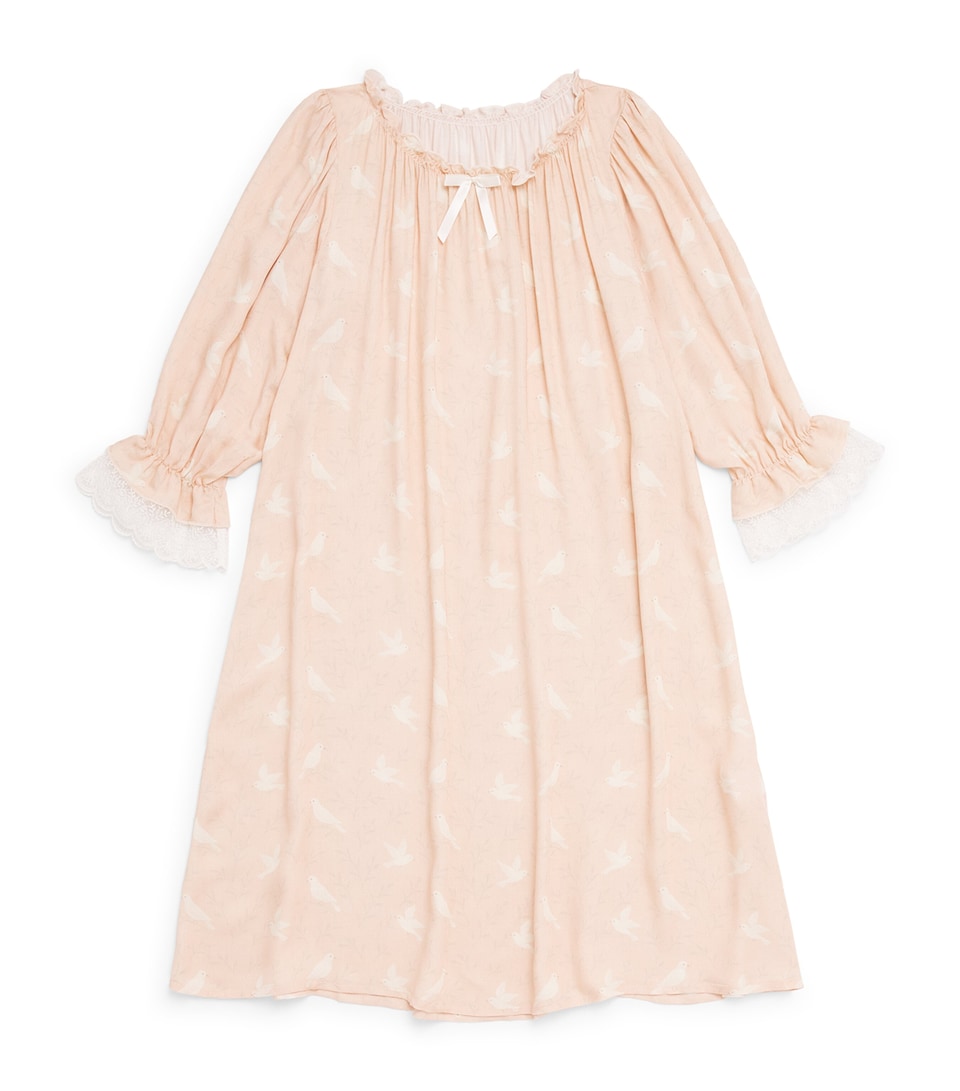 Amiki Printed Ruffled Victoria Nightdress (2-14 Years) Apricot Beige