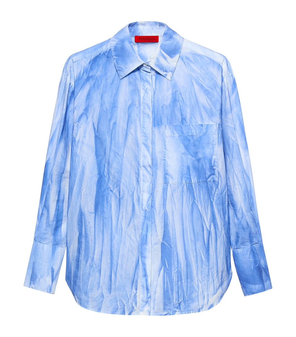 MAX&Co. Womens Garment-Dyed Shirt Light Blue