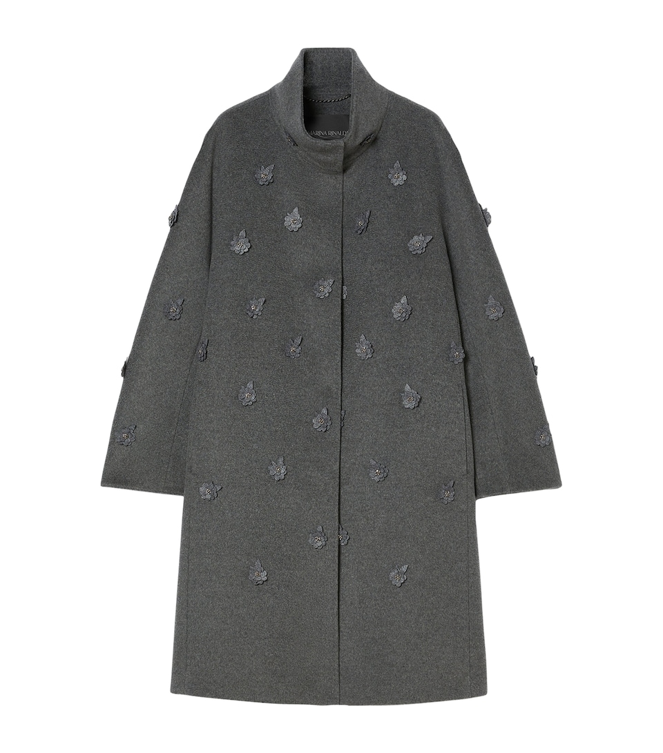 Virgin Wool Embellished Coat