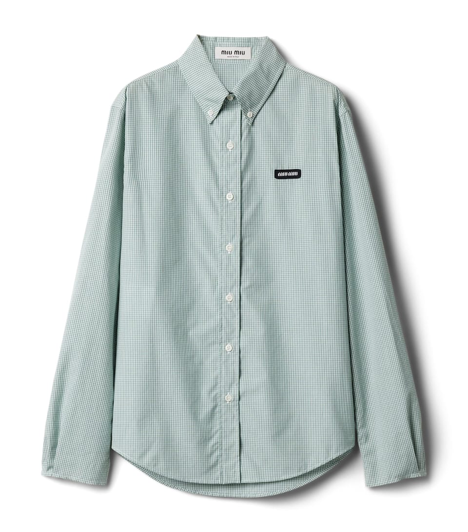 Cotton Poplin Check Shirt