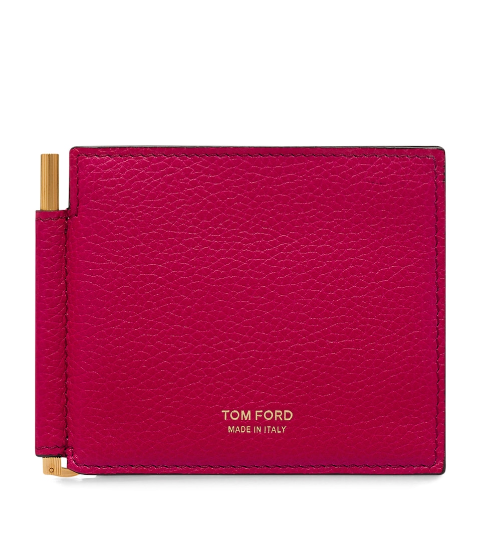Leather T-Line Money Clip Wallet