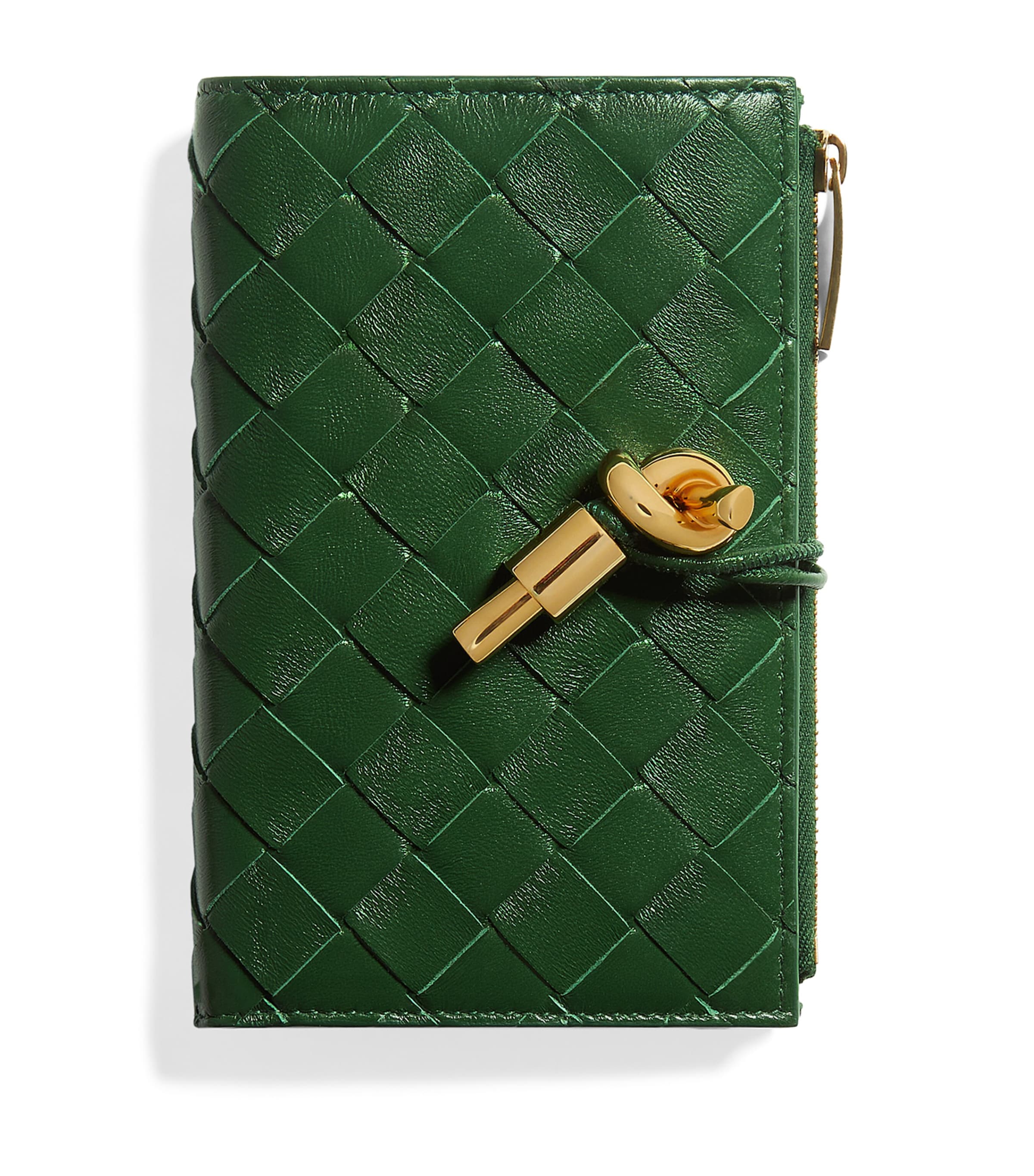 Bottega Veneta Nappa Leather Intrecciato Andiamo Bifold Wallet