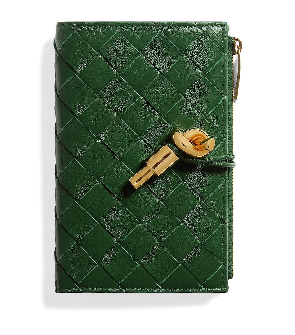 Bottega Veneta Nappa Leather Intrecciato Andiamo Bifold Wallet