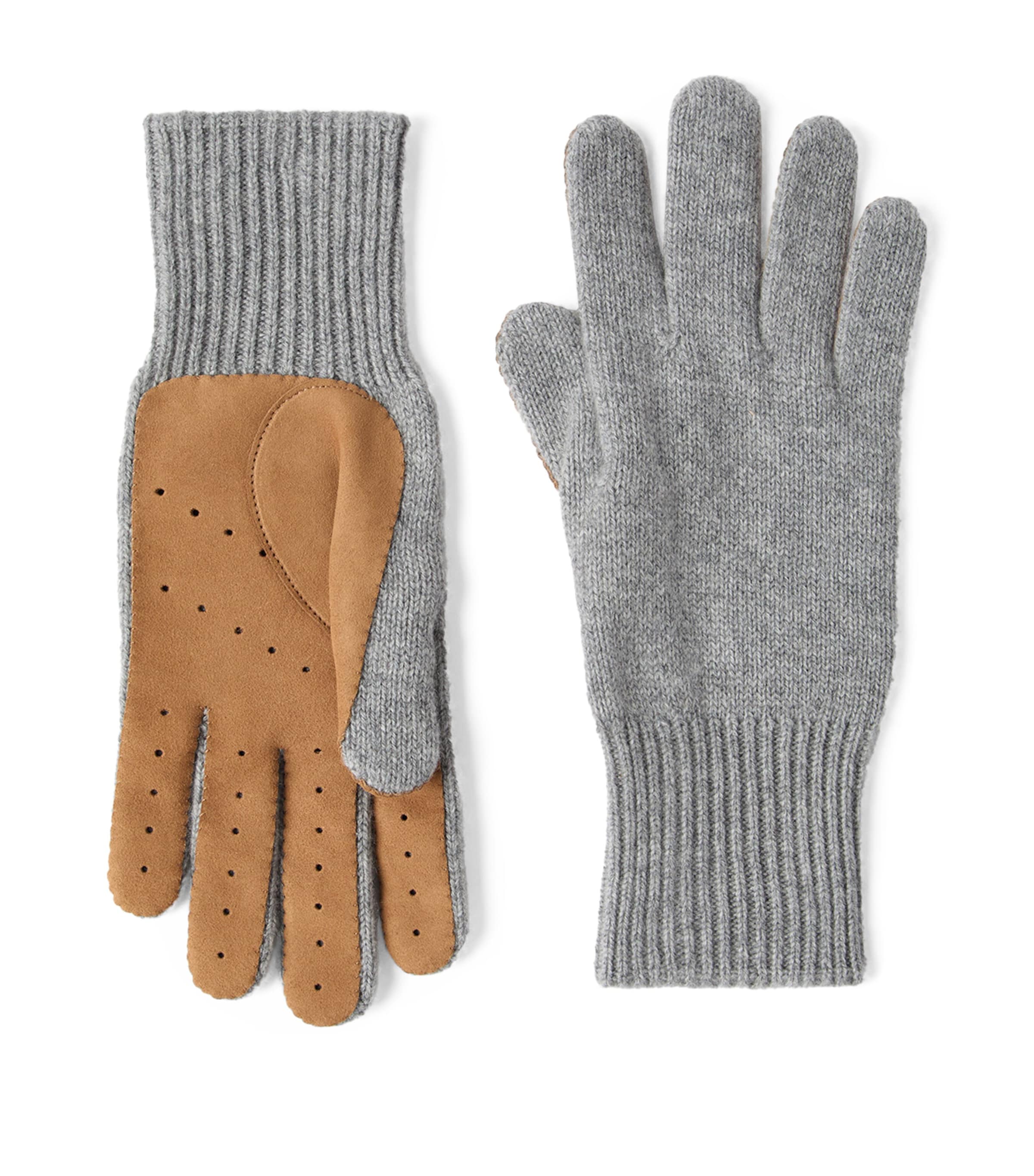 Brunello Cucinelli Cashmere-Suede Gloves