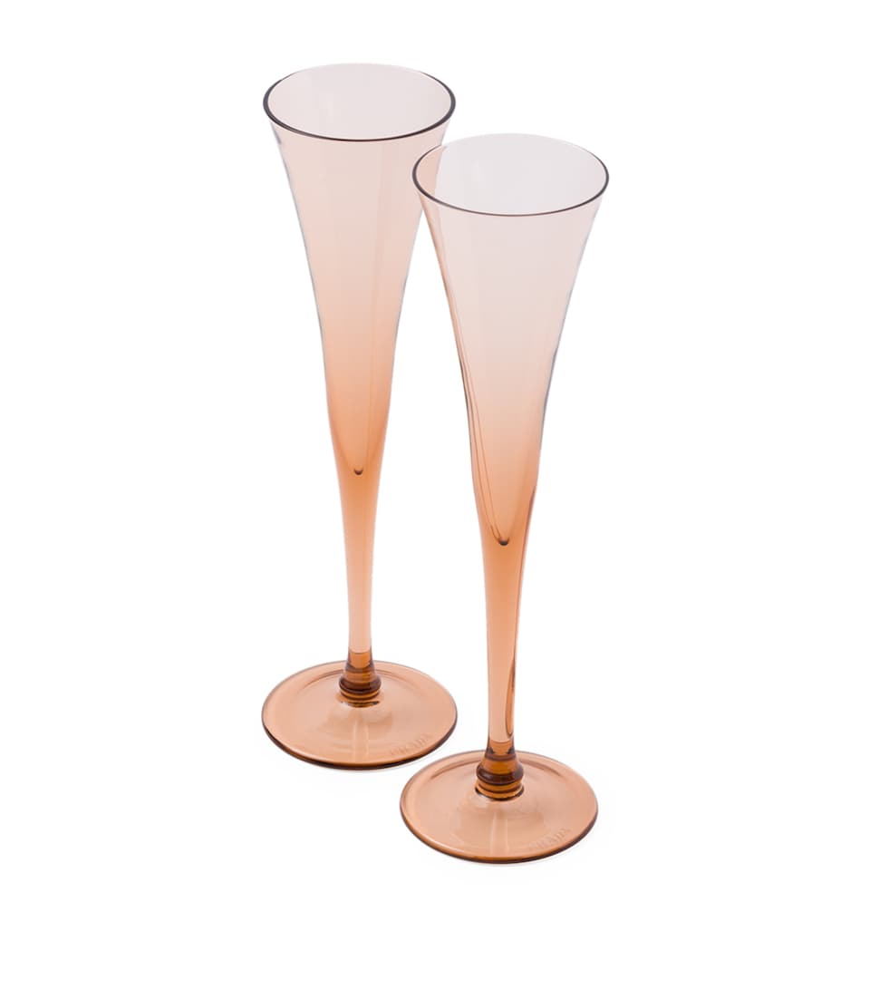Set of 2 New York Champagne Flutes