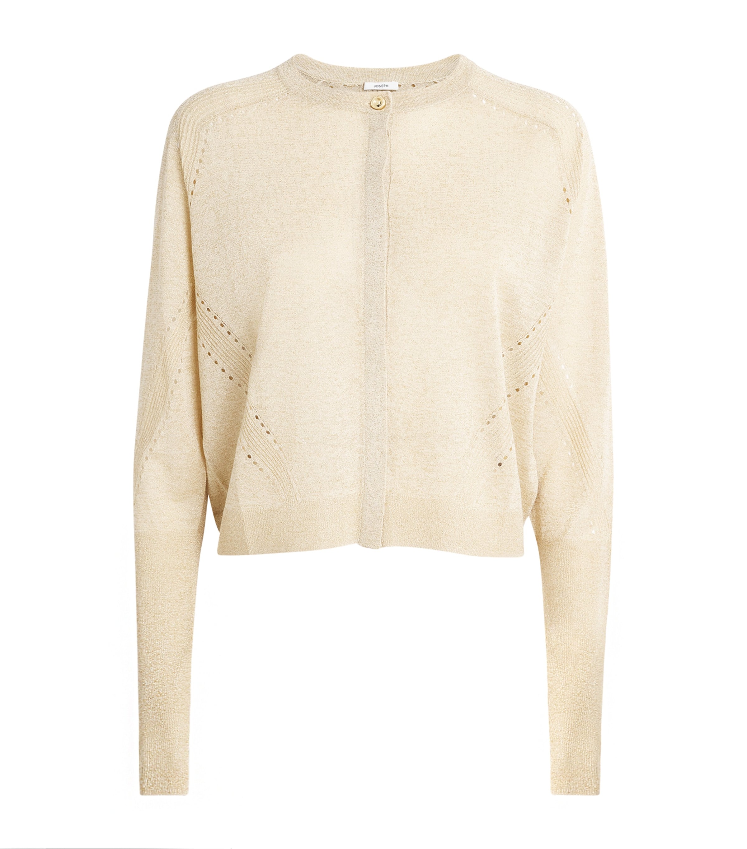 Lurex-Knit Tasse Cardigan