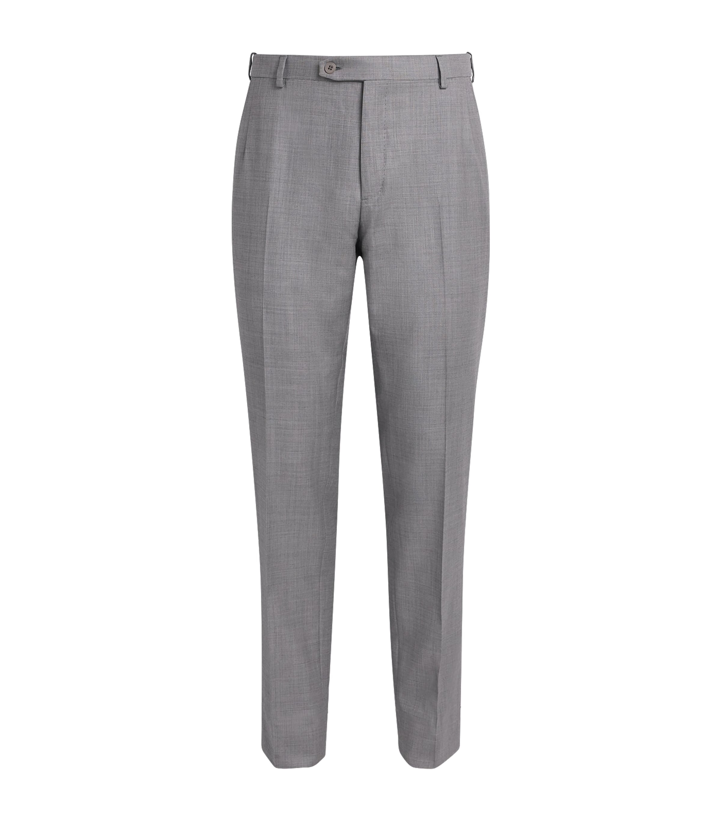 Brioni Mens Wool Straight Journey Trousers