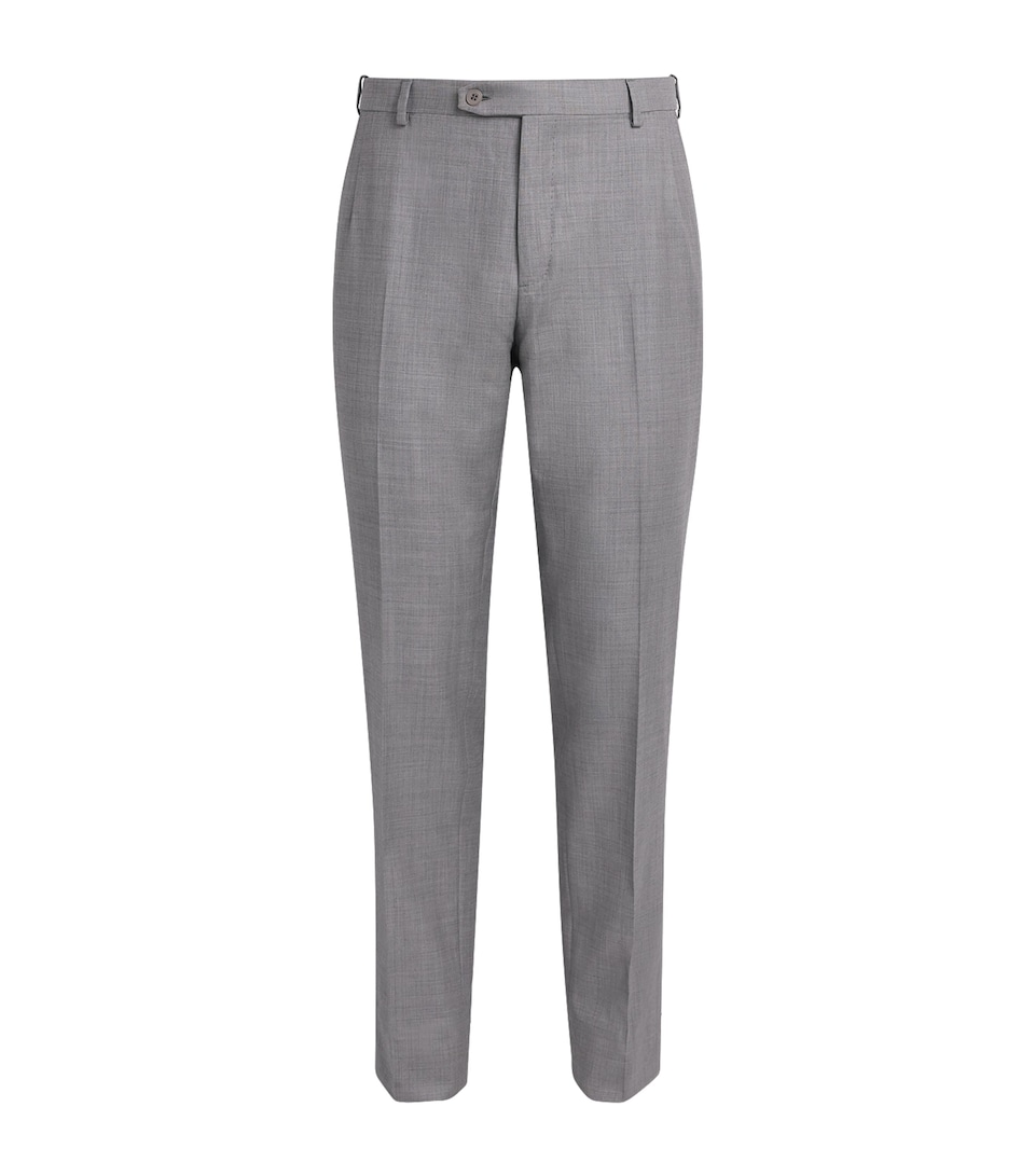 Brioni Mens Wool Straight Journey Trousers