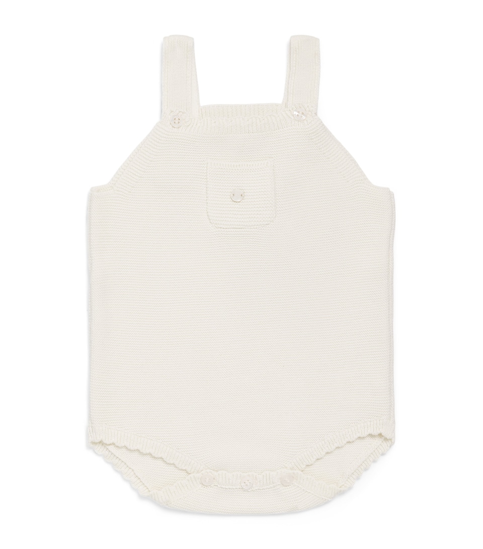 Marie-Chantal Cotton Cecilia Bodysuit (3-24 Months) Milky White