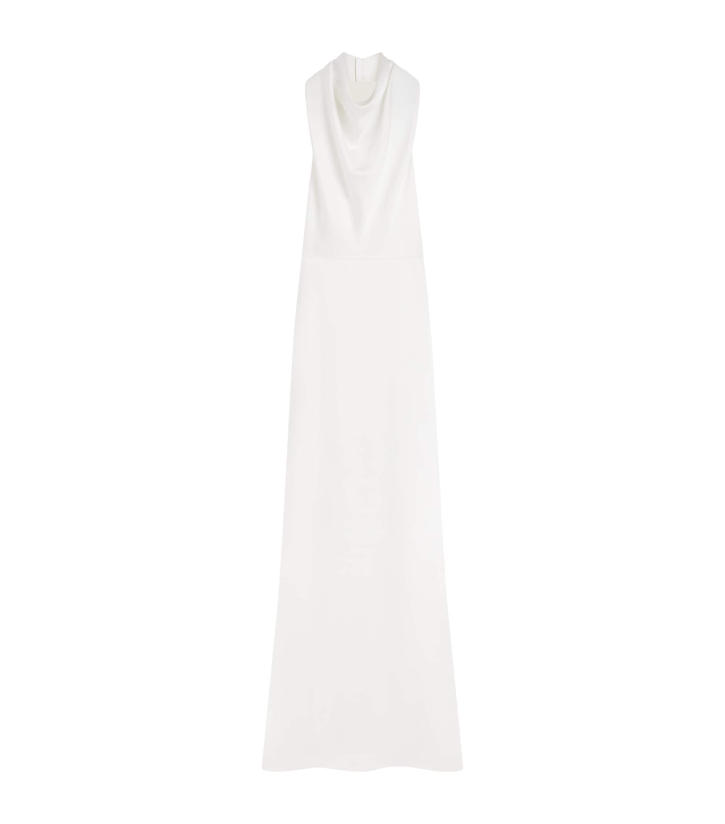 Givenchy Womens Satin Halterneck Maxi Dress