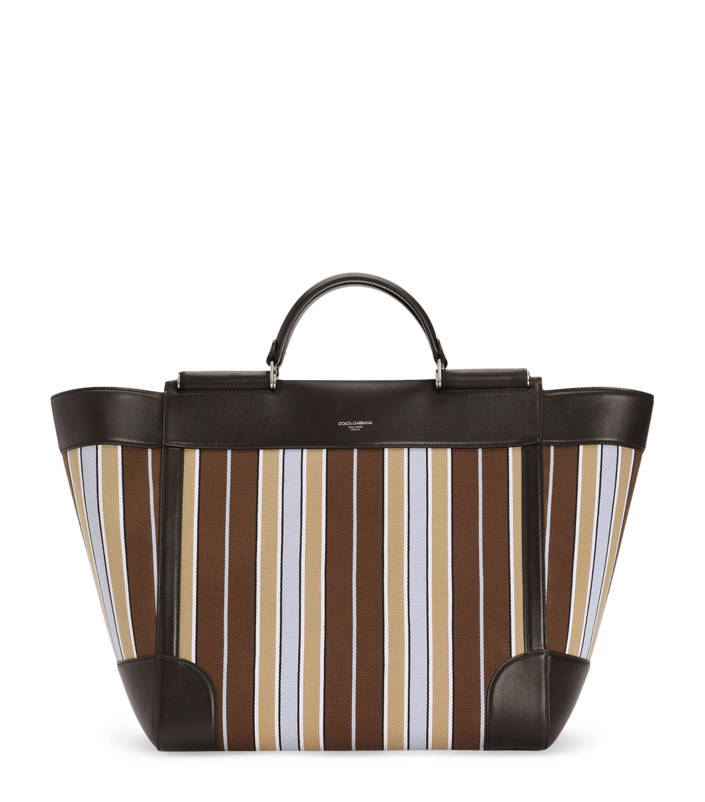 Dolce&Gabbana Striped Sicily Tote Bag Multicolor Mar