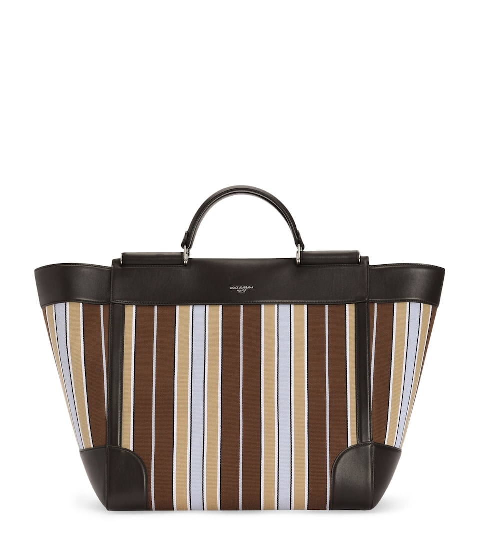 Dolce&Gabbana Striped Sicily Tote Bag Multicolor Mar