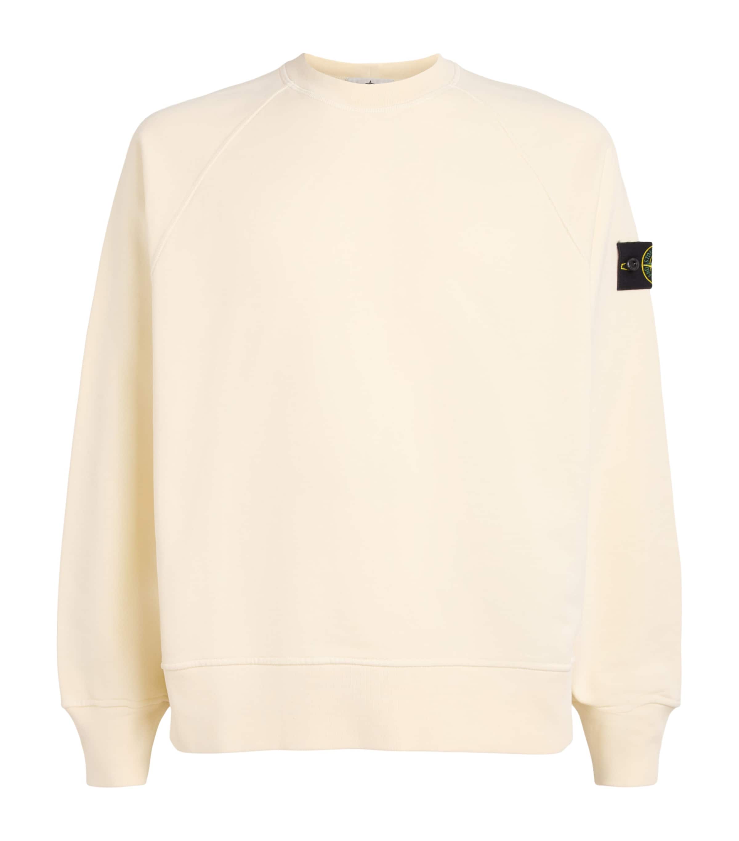 Stone Island Mens Cotton Compass Logo Sweatshirt