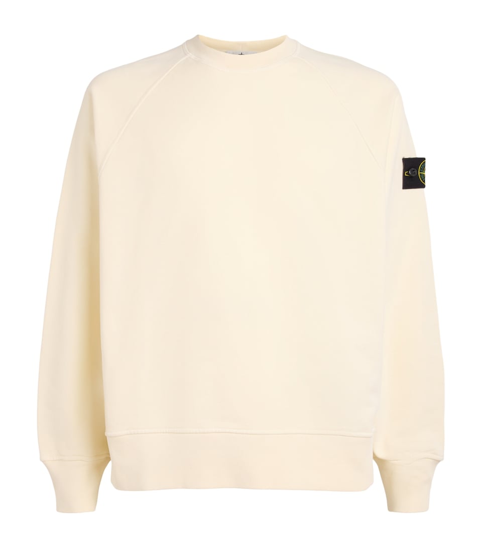 Stone Island Mens Cotton Compass Logo Sweatshirt