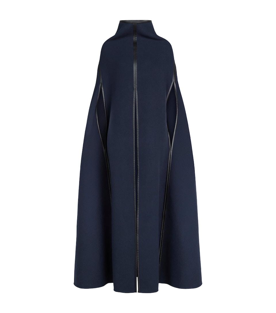 Alaïa Womens Wool Cape Marine